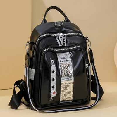 Auffälliger 3D-Rucksack in Helm-Optik mit Strass-Verzierung