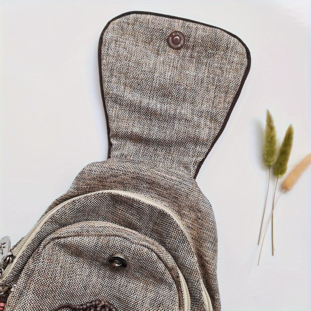 Boho-Rucksack für Damen aus Canvas – Vintage-Design mit Ethno-Muster – Bild 11