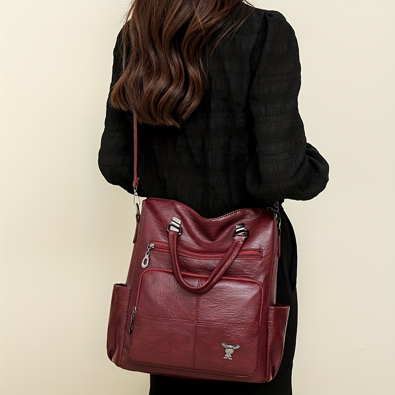 Wandelbarer Damen-Rucksack im Vintage-Stil – Als Tasche & Rucksack tragbar – Bild 4