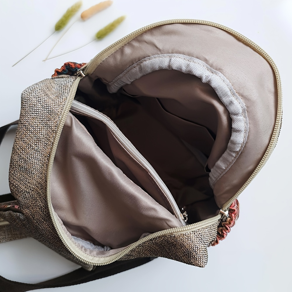 Boho-Rucksack für Damen aus Canvas – Vintage-Design mit Ethno-Muster – Bild 5