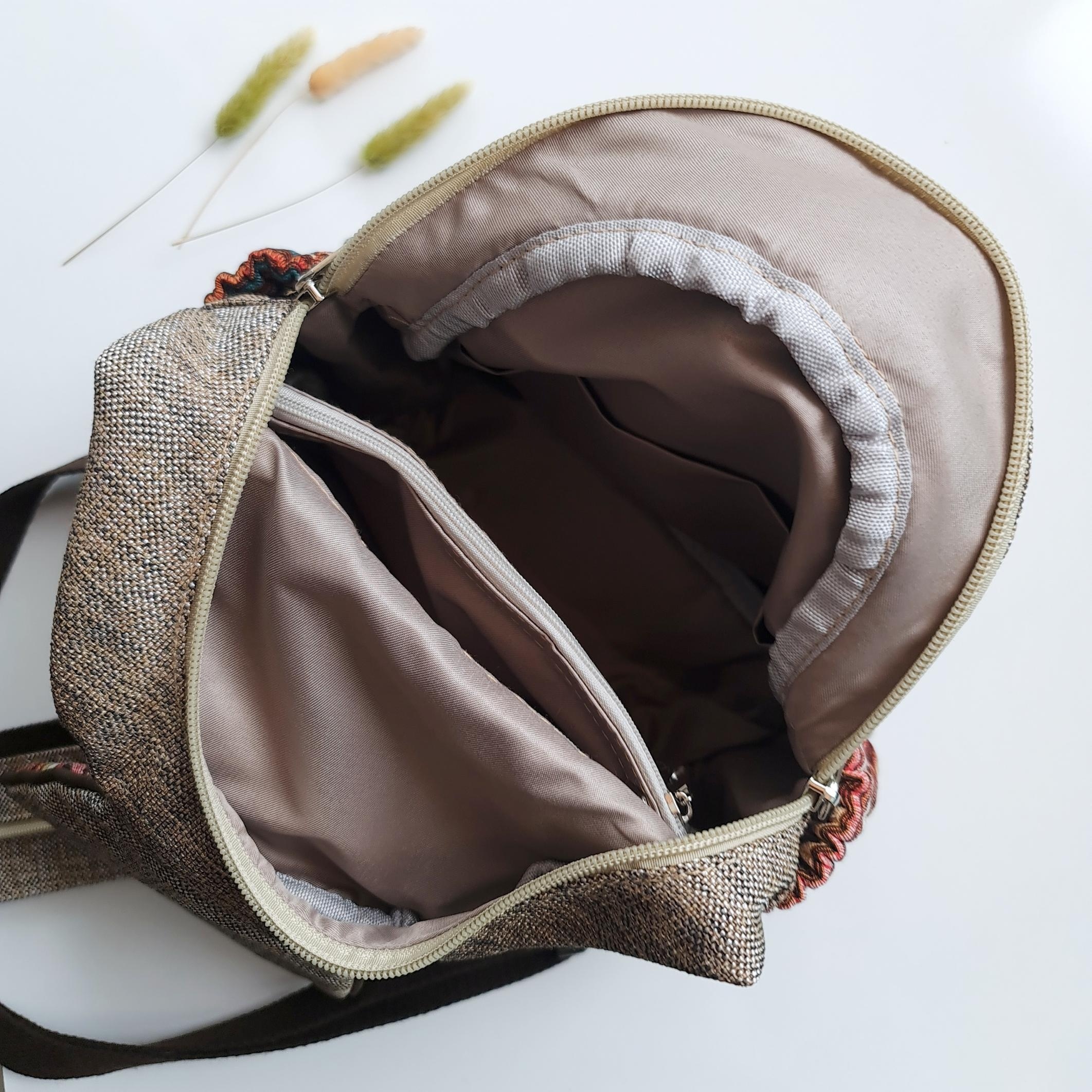 Boho-Rucksack für Damen aus Canvas – Vintage-Design mit Ethno-Muster – Bild 20