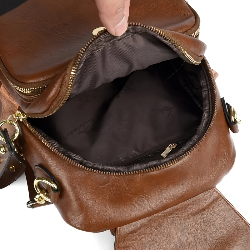 Boho-Rucksack für Damen mit kunstvoller Prägung – Vintage Ethno-Stil – Bild 13