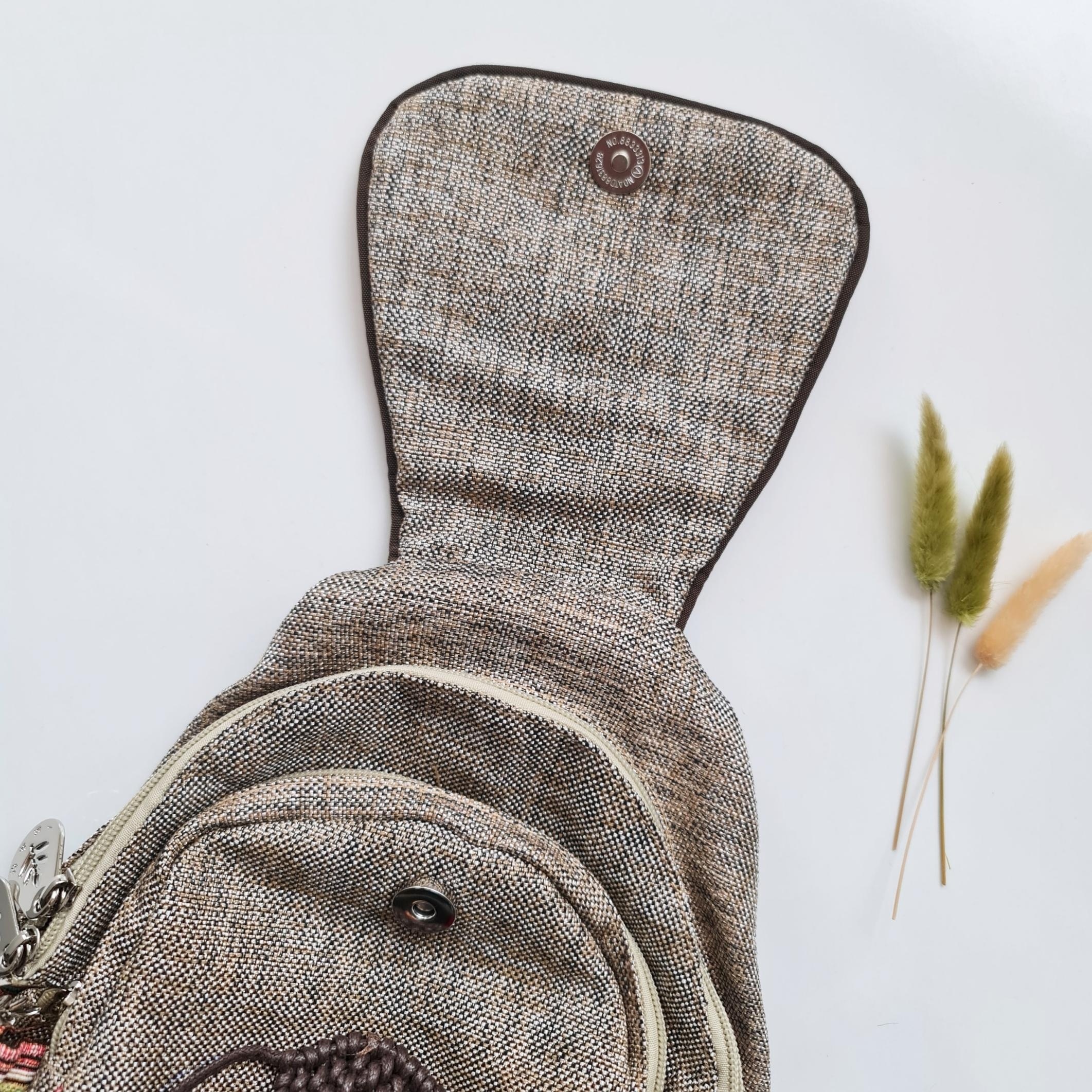 Boho-Rucksack für Damen aus Canvas – Vintage-Design mit Ethno-Muster – Bild 17