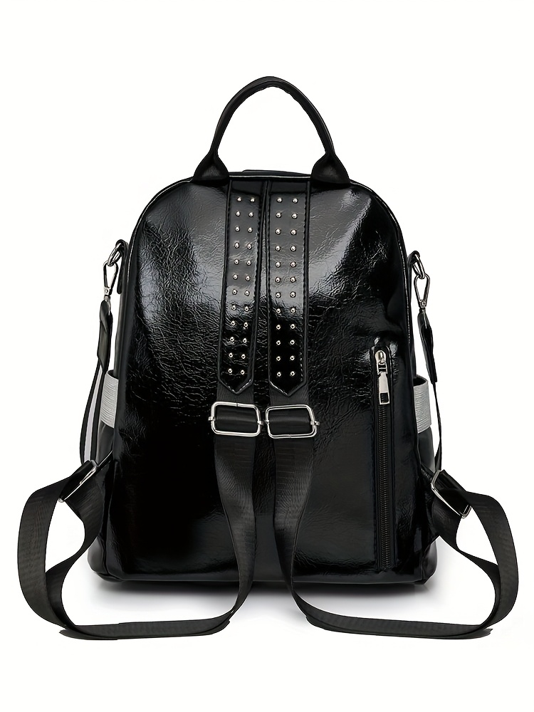 Auffälliger 3D-Rucksack in Helm-Optik mit Strass-Verzierung – Bild 13