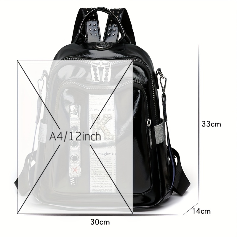 Auffälliger 3D-Rucksack in Helm-Optik mit Strass-Verzierung – Bild 5